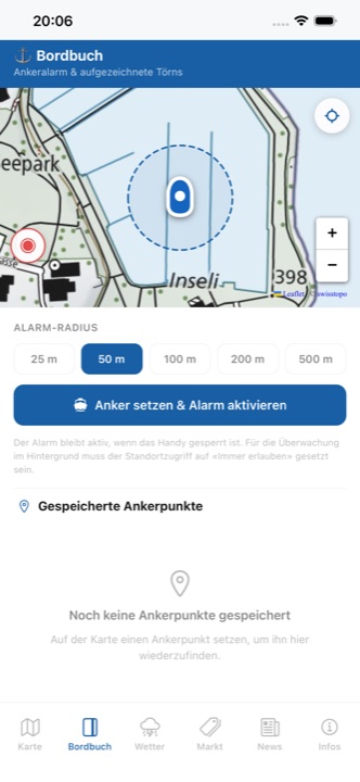 LakePilot Bordbuch mit Ankeralarm und Törns